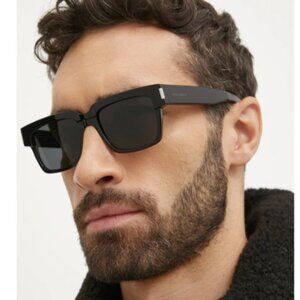 NEW SAINT LAURENT SL732/F VADIM 002 UNISEX BLACK SUNGLASSES SL 732/F 002